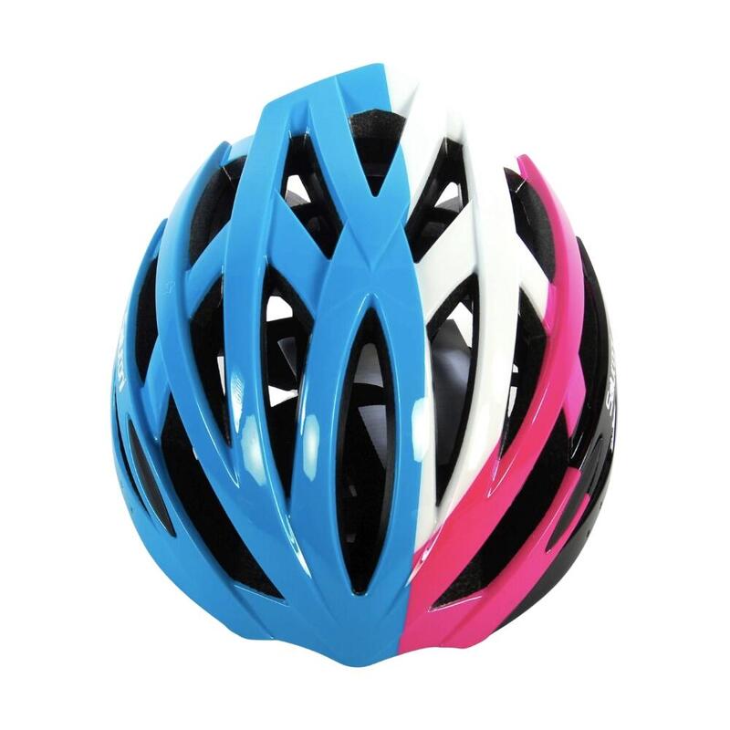 Casque de vélo femme Salutoni - Bleu Blanc Rose - 58-61 cm