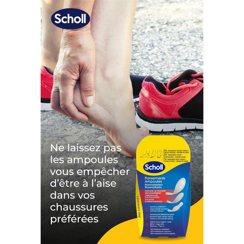 Scholl Pansements Pieds Ampoules pour Talon et Orteils x5 SCHOLL