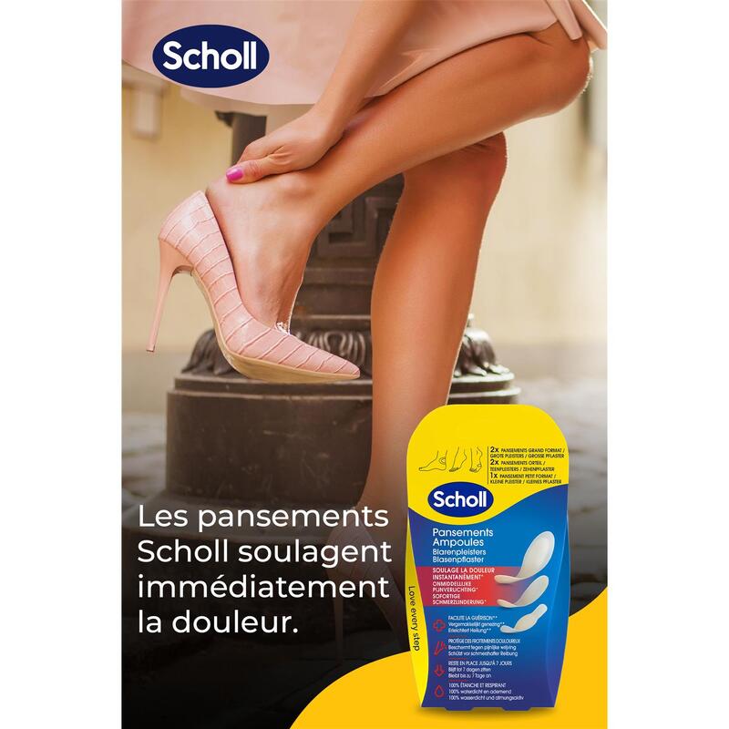Scholl Pansements Pieds Ampoules pour Talon et Orteils x5 SCHOLL