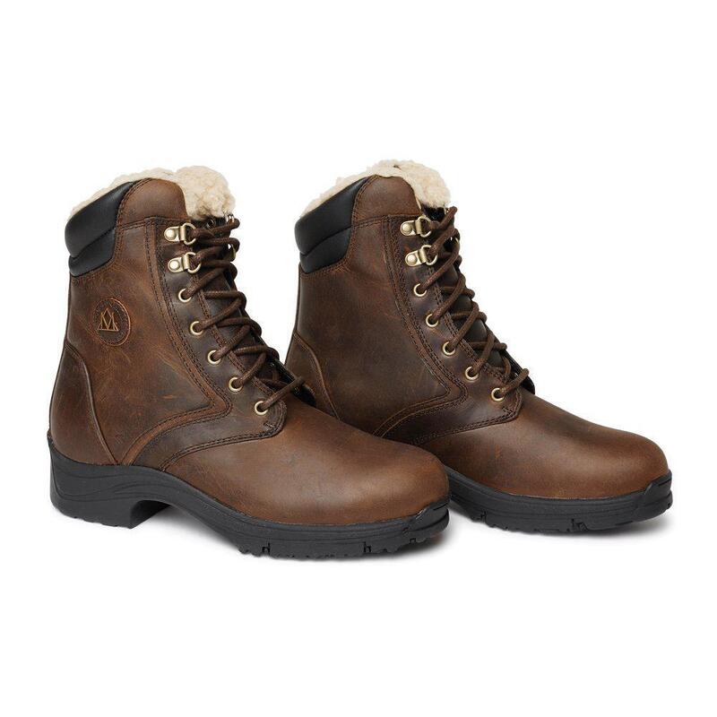 Boots d'équitation fausse fourrure à lacets femme Mountain Horse Snowy River