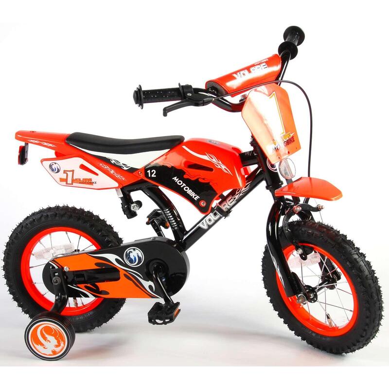 Kinderfiets Volare Motorbike - Jongens - 12 inch - Oranje