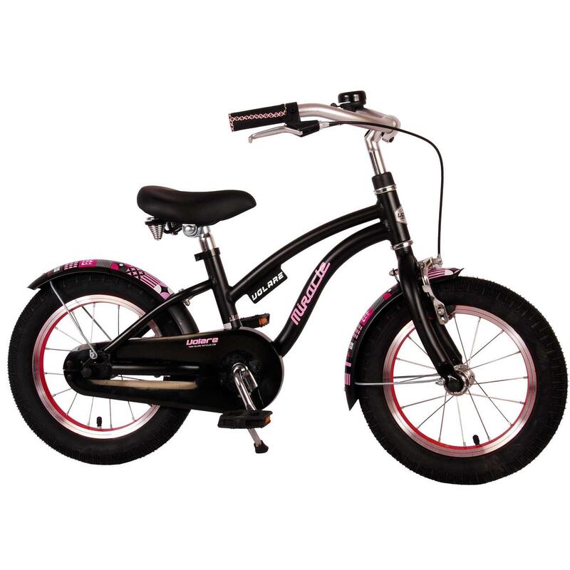 VOLARE BICYCLES Bicicletta per bambini Miracle Cruiser 14 pollici, nera