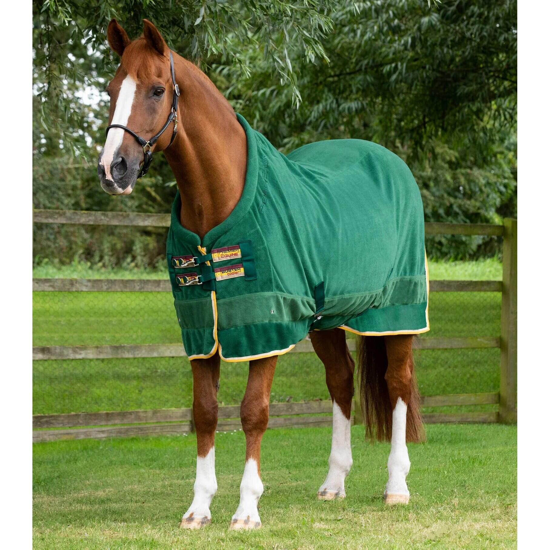 Drogende fleecedeken voor paarden Premier Equine Buster Continental 280g 1/5