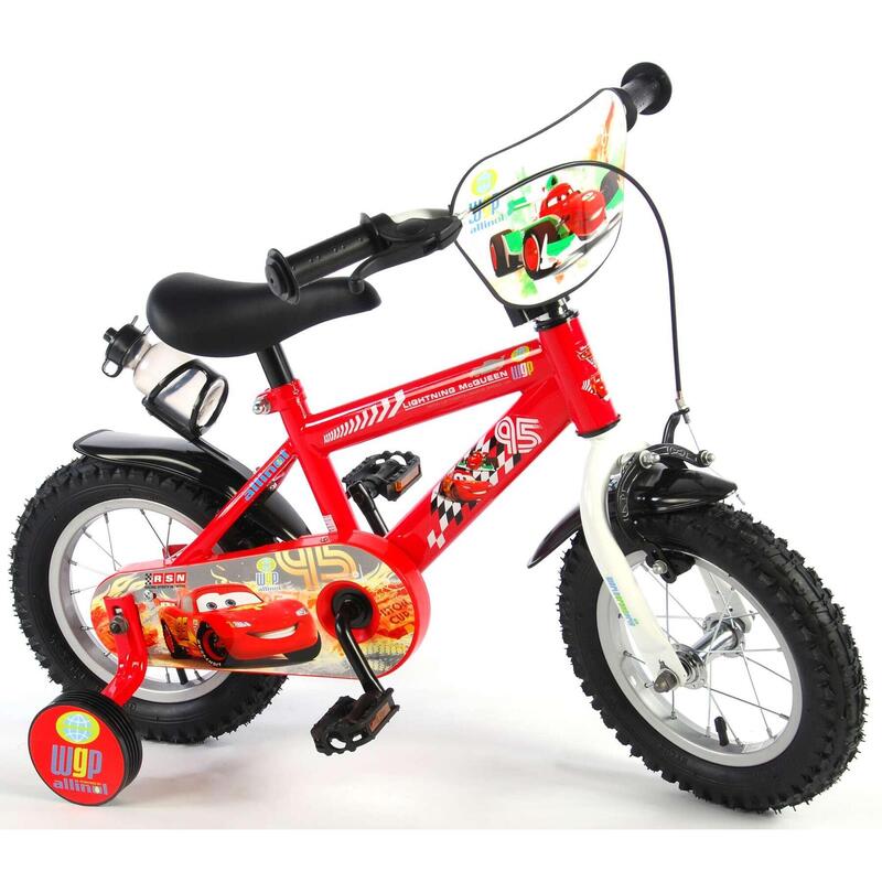 Kinderfiets Disney Cars - Jongens - 12 inch - Rood - Doortrapper