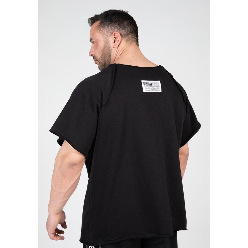  Camisetas de gimnasio para hombre, entrenamiento, a la moda,  casual, para salir, camiseta para hombre, cuello redondo, manga corta,  Negro - : Deportes y Actividades al Aire Libre