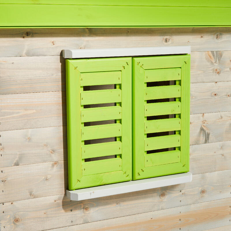 Maison de jardin enfant extérieur - Cabane en Bois avec plateforme et toboggan