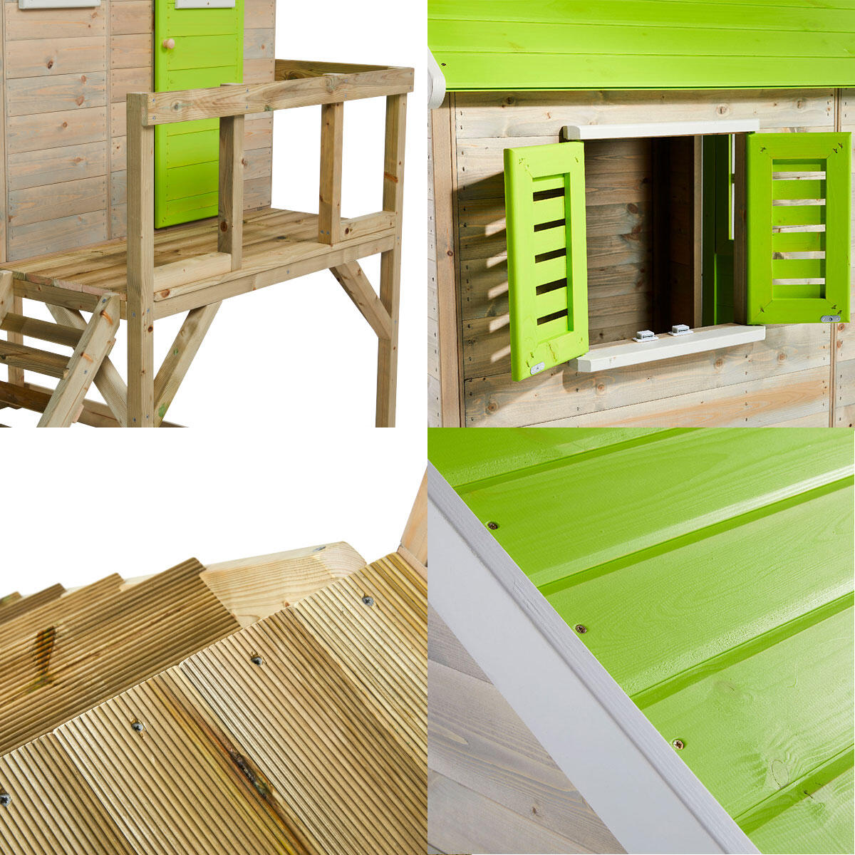 Maisonnette Enfant Extérieur en Bois TINNI avec Plateforme 5/5