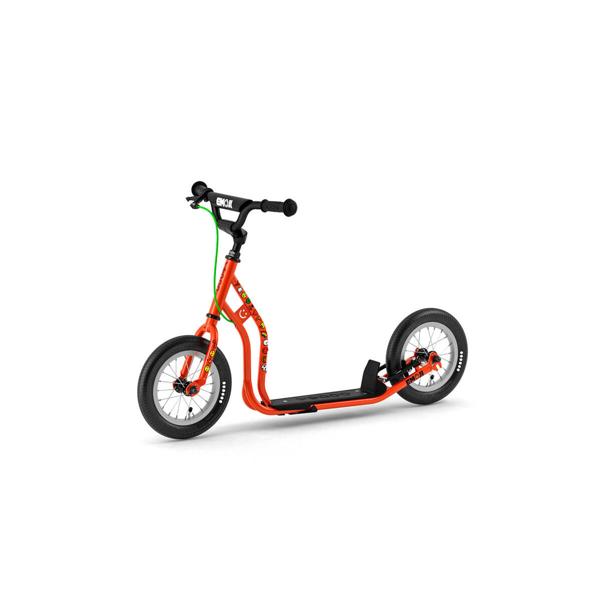 YEDOO Scooter Yedoo Mau Emoji für Kinder ab 4 Jahre, mit Luftreifen 12/12  Rot