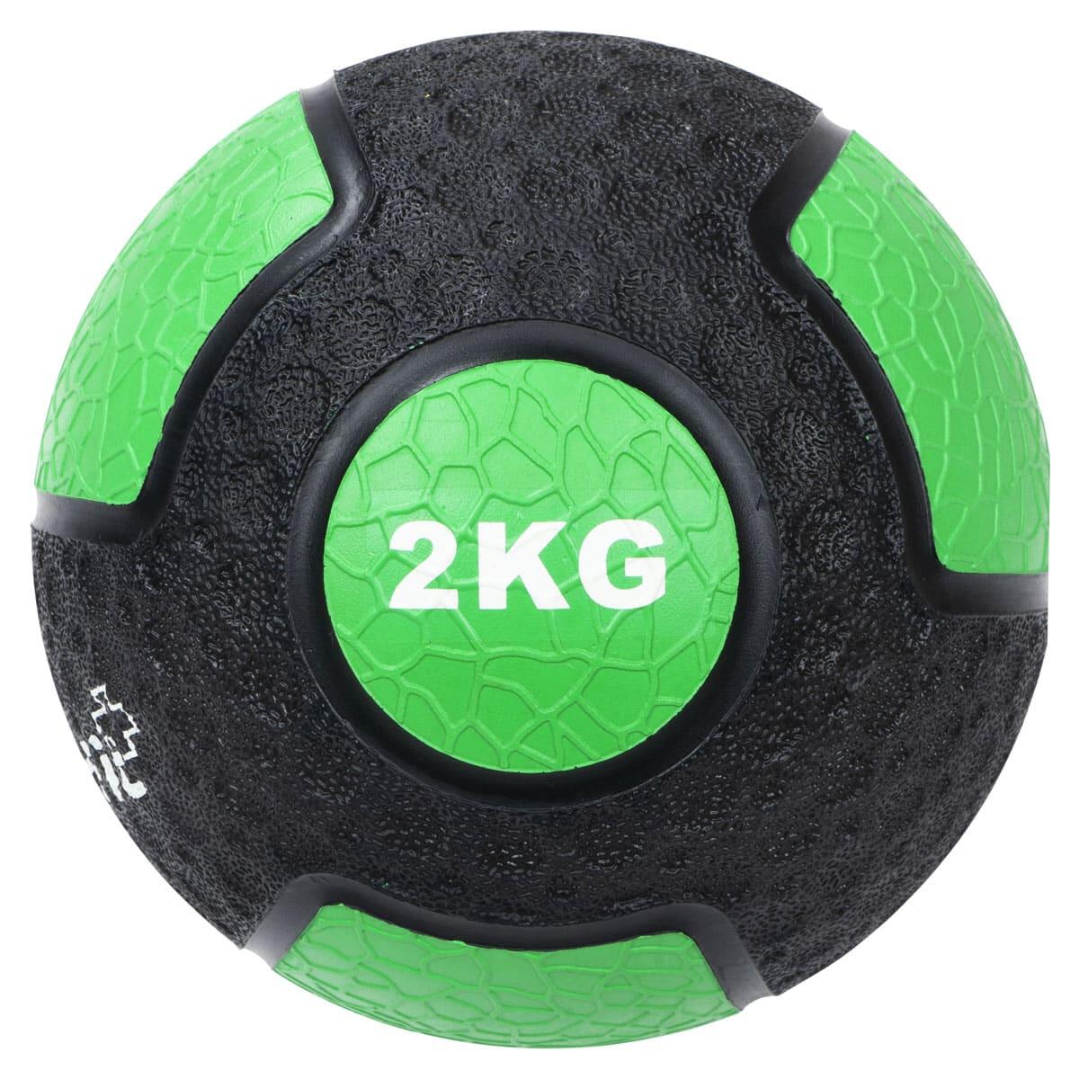 Gladiatorfit - Ballon Lesté Médecine Ball En Caoutchouc Résistant "medicine Ball" - Médecine Ball - Bordeaux|marron|vert|violet - 2 Kg - Decathlon