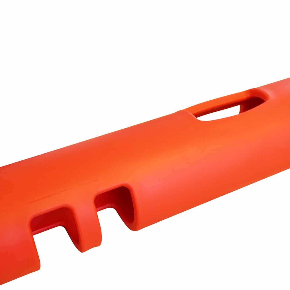 Barile da allenamento GladiatorFit 8 kg gomma rossa con impugnature ergonomiche 2/3
