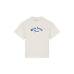 Sweat manches courtes Stripes Fille - Ecru