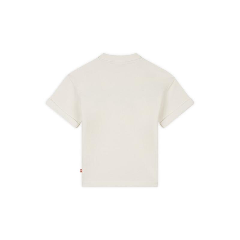 Sweat manches courtes Stripes Fille - Ecru