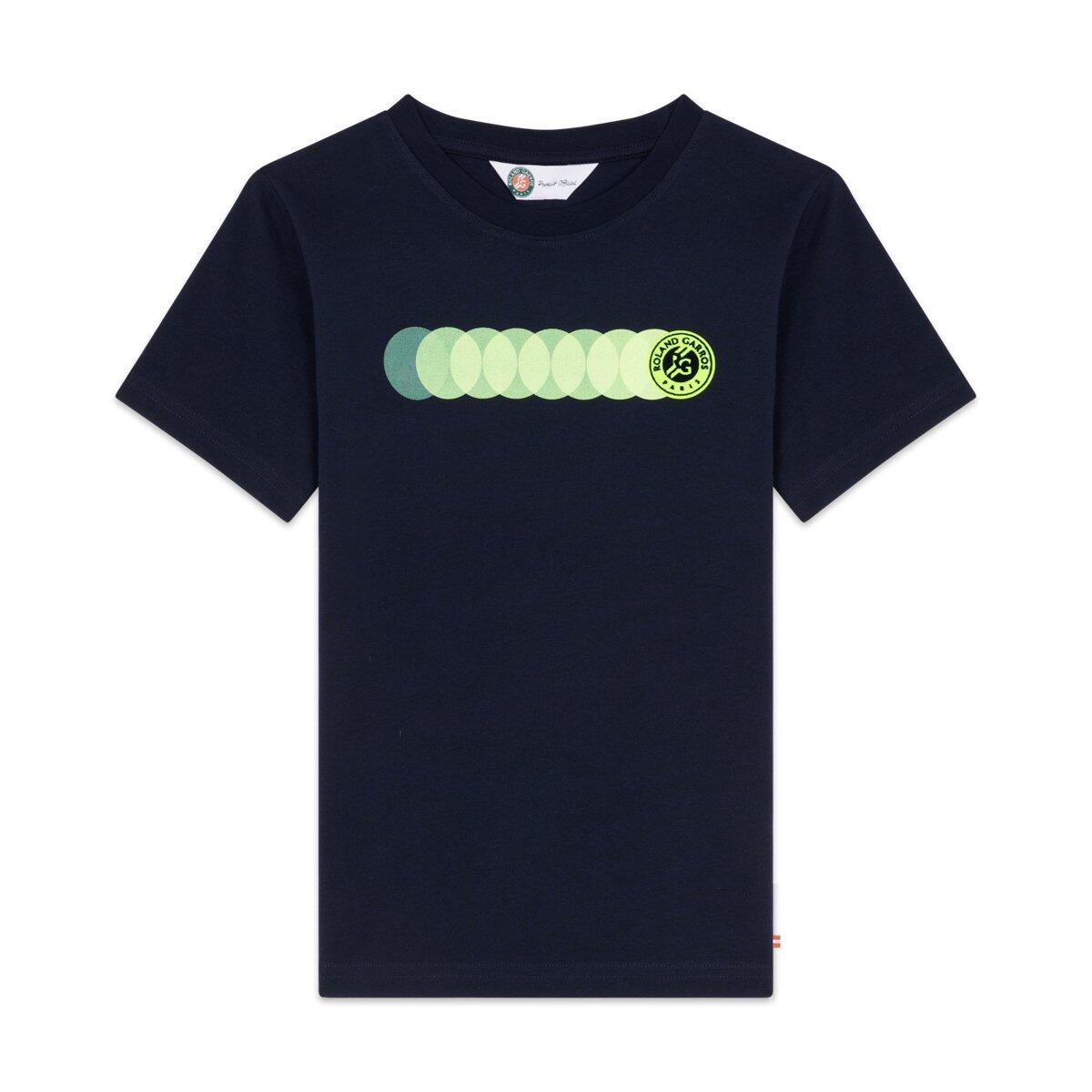 Roland Garros - T-shirt Balle Jaune Garçon Roland Garros - Marine - Chemise Manches Courtes - Bleu - 2-3 Ans - Decathlon