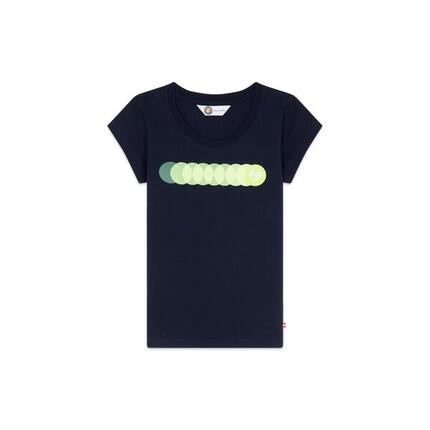 T-shirt Balle Jaune Fille Roland Garros - Marine