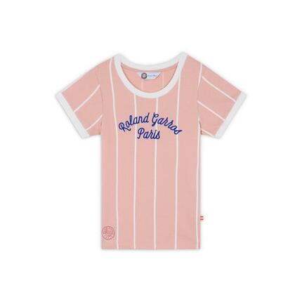 T-shirt Stripes Fille - Rose