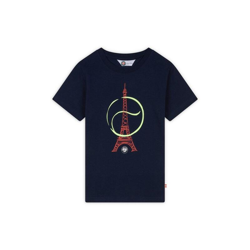 T-shirt Tour Eiffel Garçon- Marine