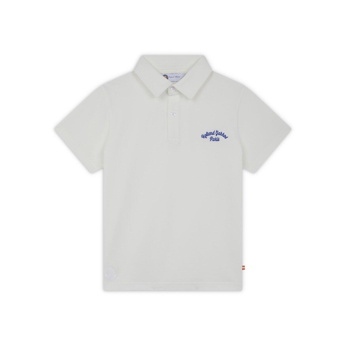 Roland Garros - Polo Stripes Garçon - Ecru - Polo Manches Courtes - Blanc - 2-3 Ans - Decathlon