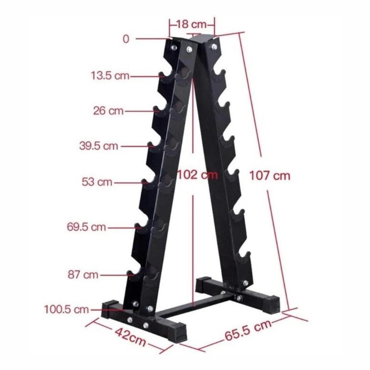 Mancuernero Soporte 12 Mancuernas Alta Carga Soporta 300 kg 4/4