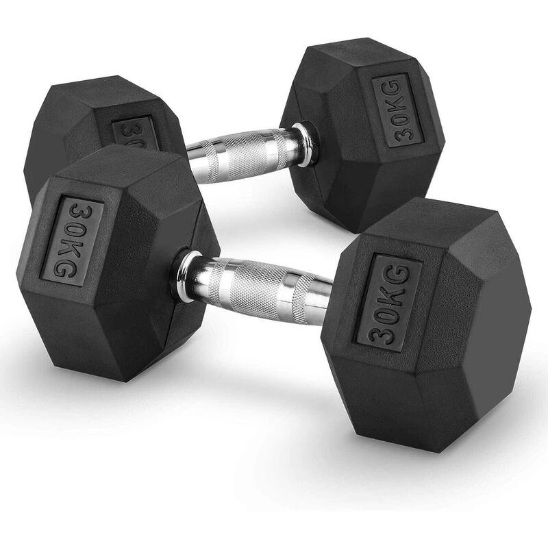 Mancuernas Hexagonales 30 kg (par) Fitness Musculación