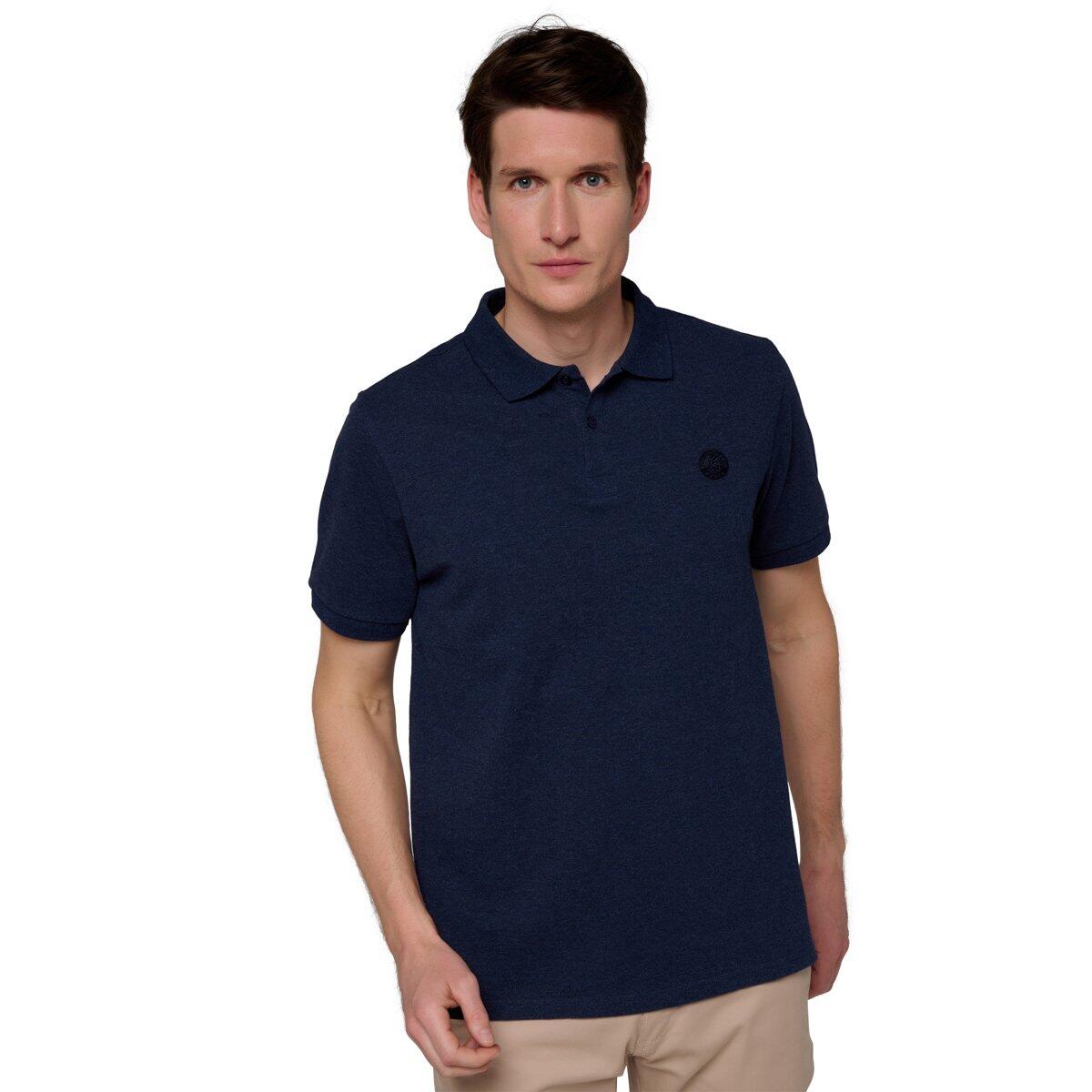 Polo Piqué Homme Roland-Garros - Marine chiné 4/4
