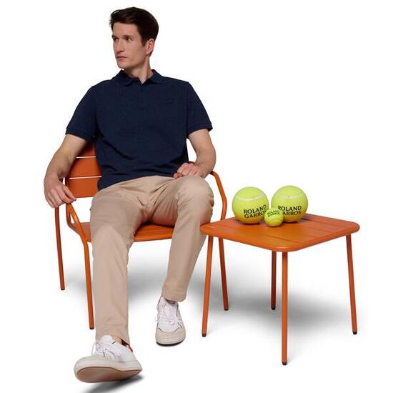 Polo Piqué Homme Roland-Garros - Marine chiné