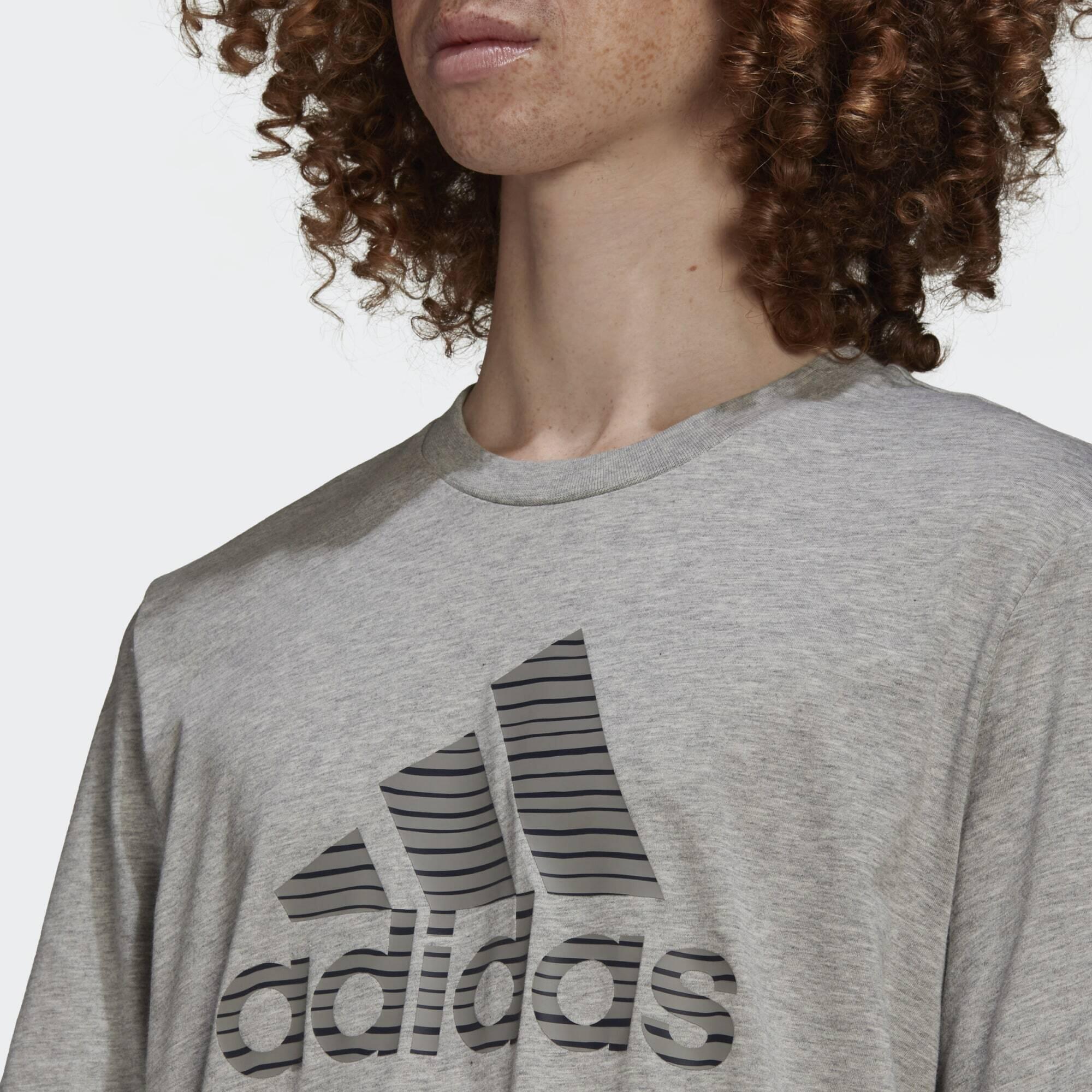 T-SHIRT DE GINÁSTICA E PILATES 100% ALGODÃO HOMEM ESSENTIAL SUMMER. CINZA 5/5