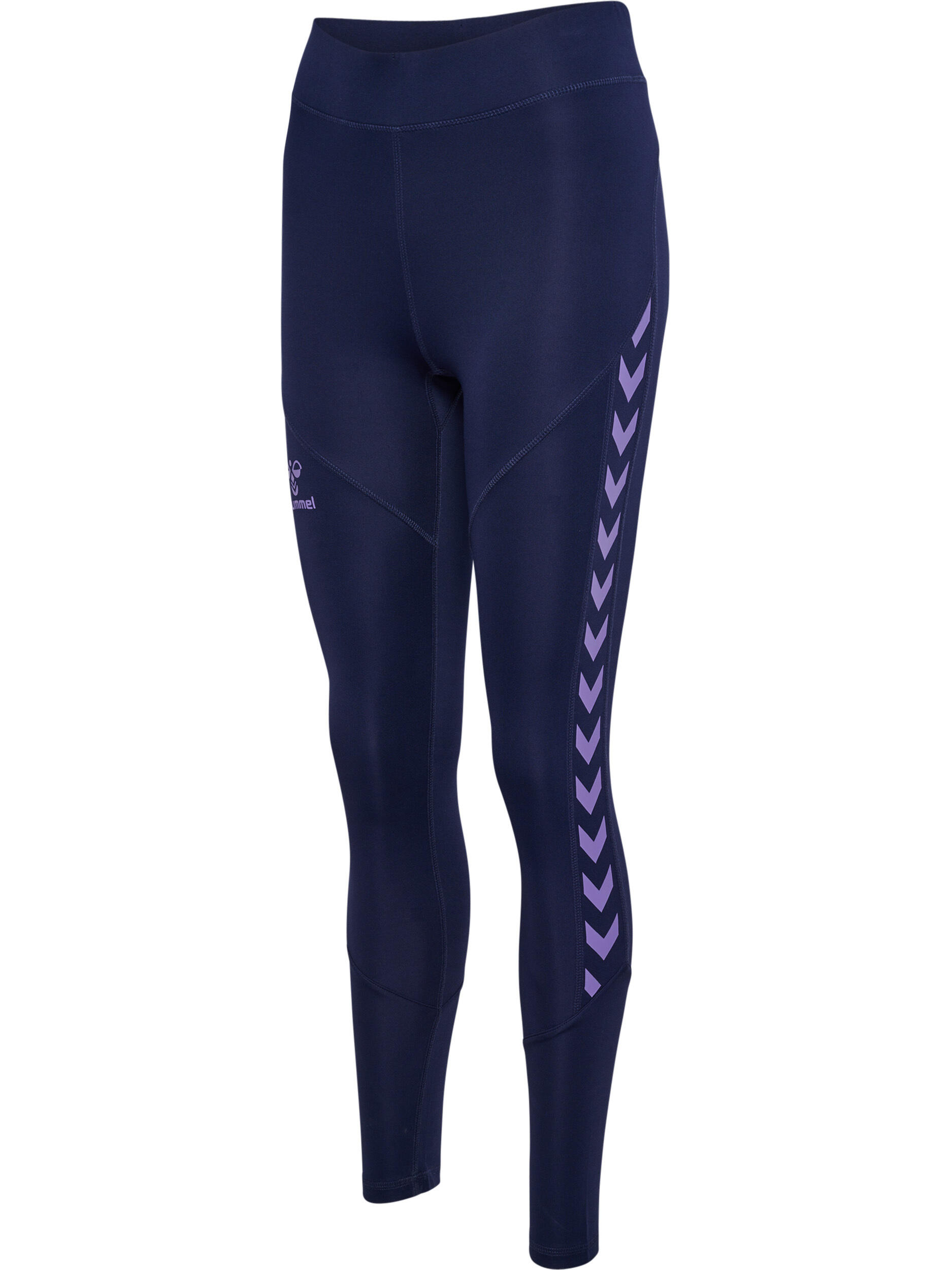 Hummel Hmlstaltic Pantaloni Da Allenamento Donna – Leggings Con Fibre Metalliche E Logo Stampato, Vita Con Coulisse