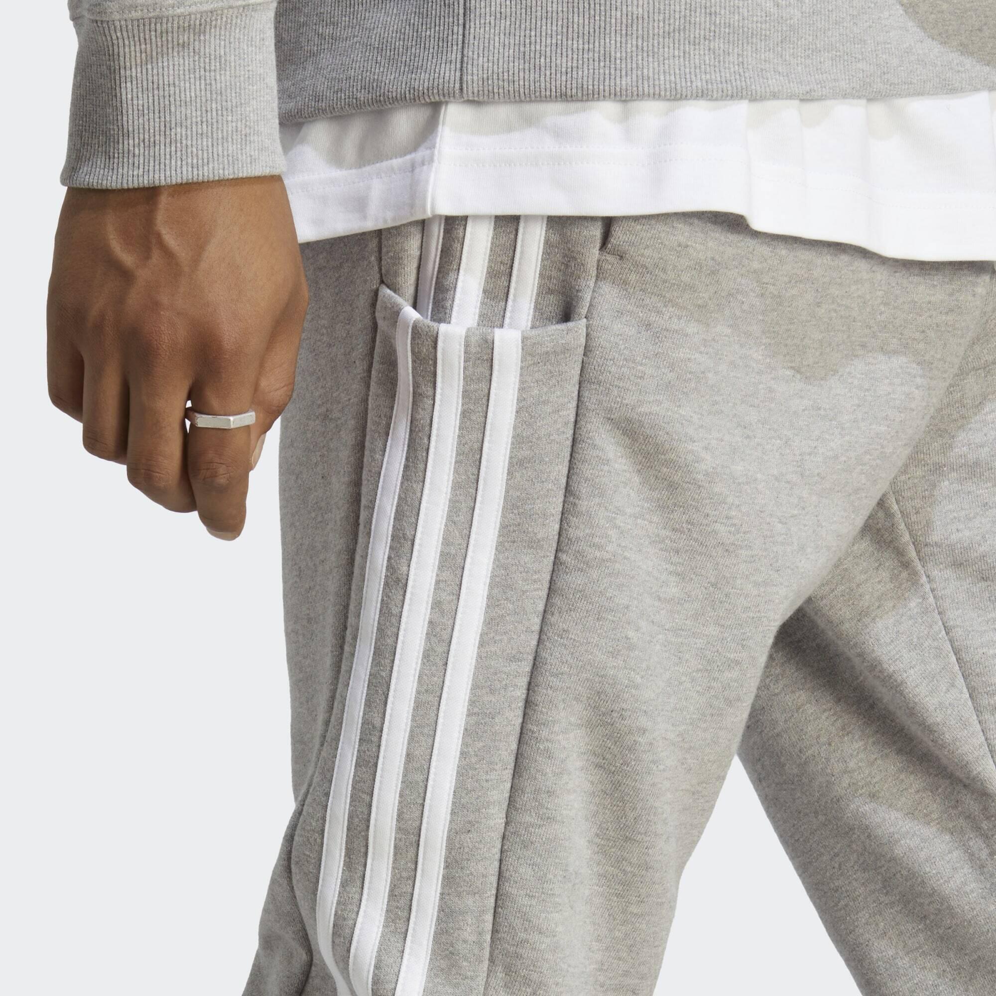 Essentials French Terry Tapered Cuff 3-Stripes Pants 5/5