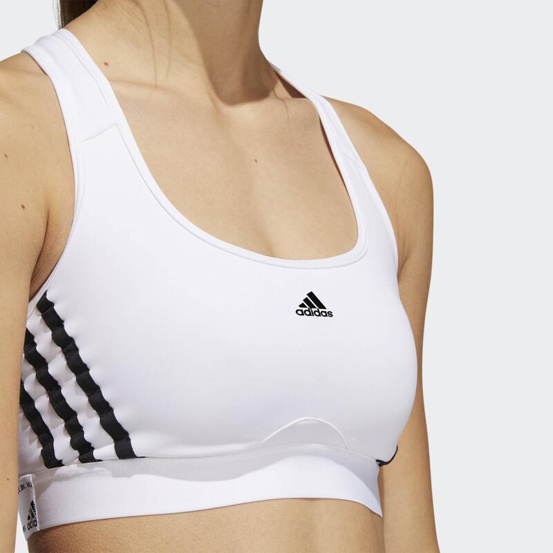 Reggiseno sportivo adidas Powerreact Training Medium-Support 3-Stripes