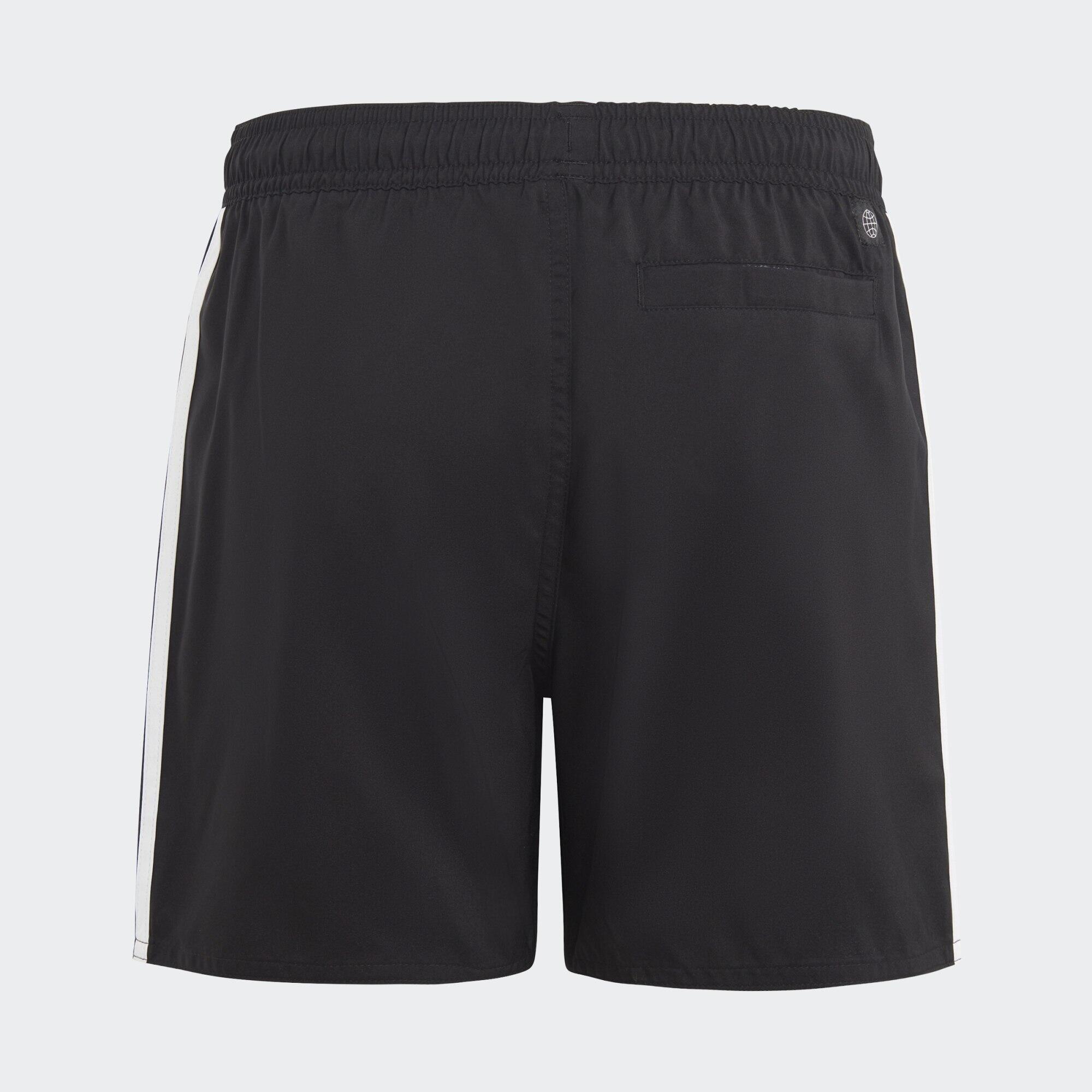 Adidas black shorts with white stripes sale