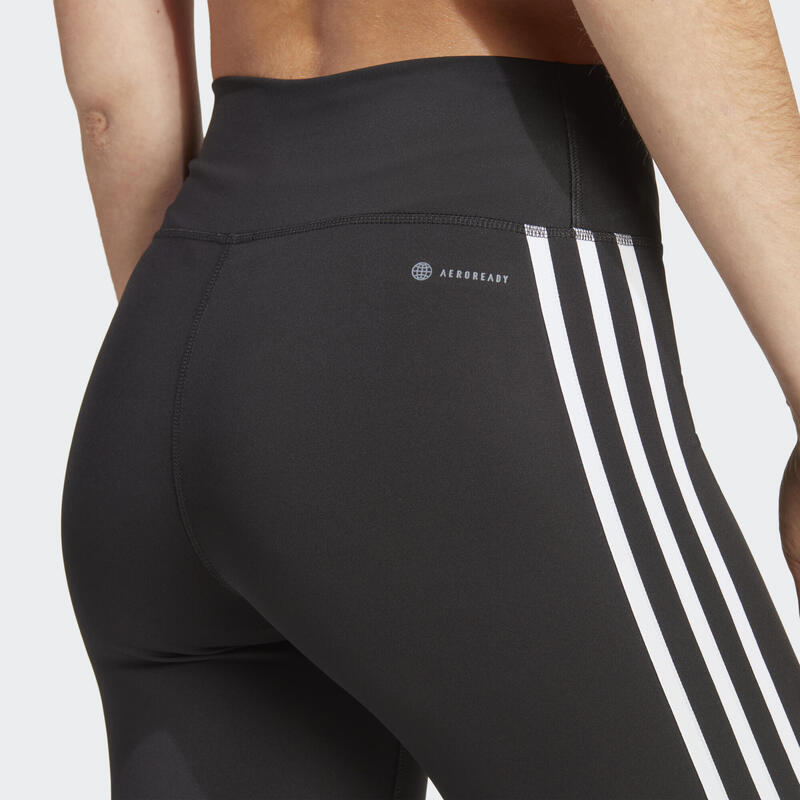 Leggings 3/4 Train Essentials 3-Stripes High-Waisted