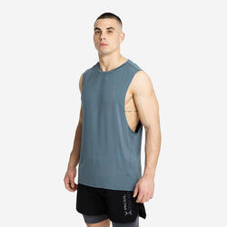 Camiseta Deporte Sin Mangas Hombre Tank Core 0.2 - S - Azul
