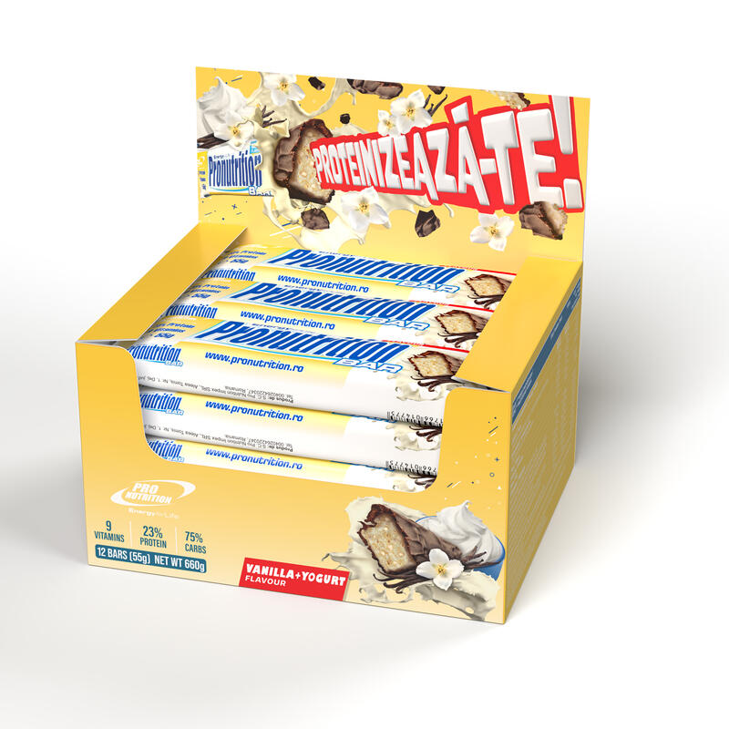 Batoane proteice Pronutrition bar vanilie 12x55g