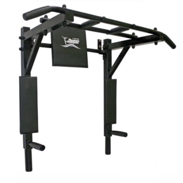 Multifunktional Klimmzugstange 3 in 1 Profi Schwarz Pull Up Bar Dip Station