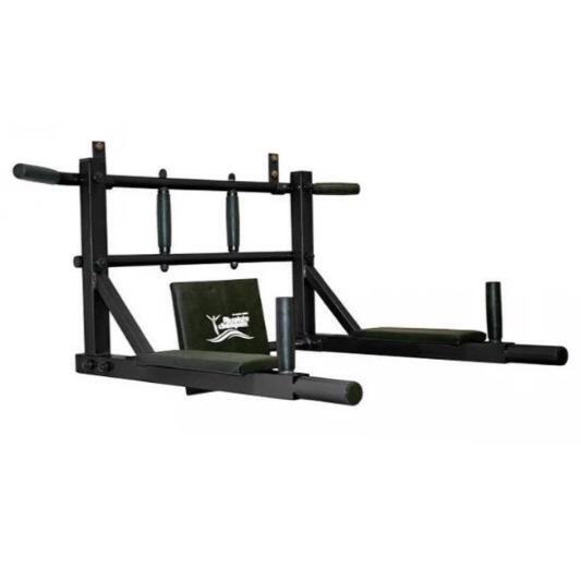 Multifunktional Klimmzugstange 3 in 1 Profi Schwarz Pull Up Bar Dip Station