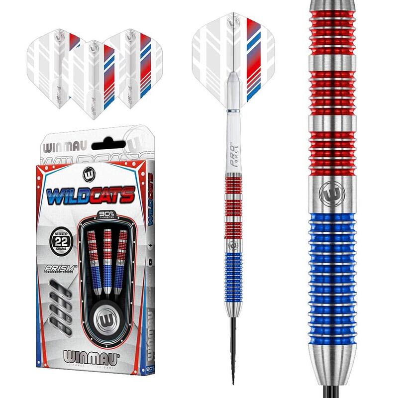 Set 3 Sageti steel darts Winmau Wildcats 90%, 22