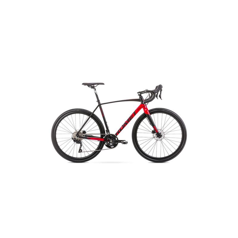Bici Gravel Aspre 2 - Nero/Rosso (taglia XL)