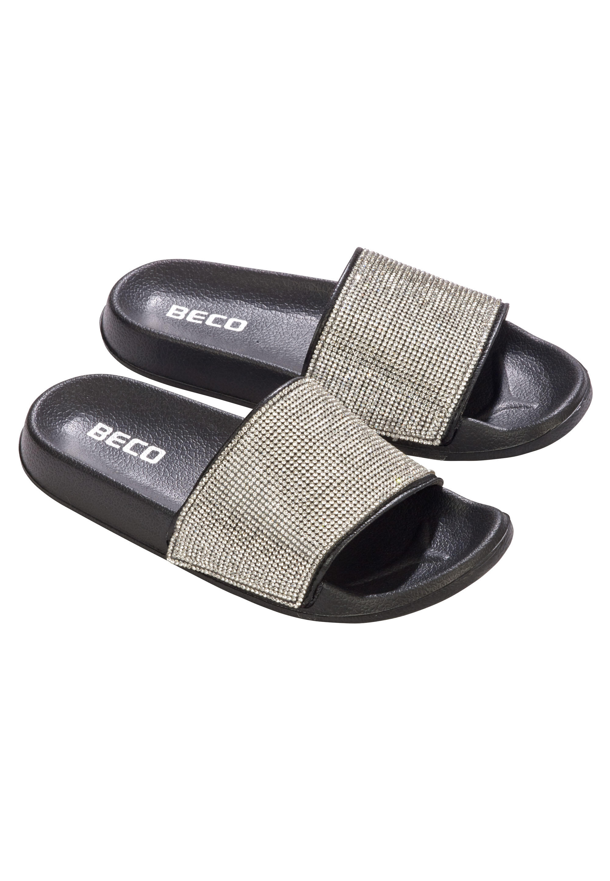 Beco Women's Slides With Rhinestones | Black 5/5