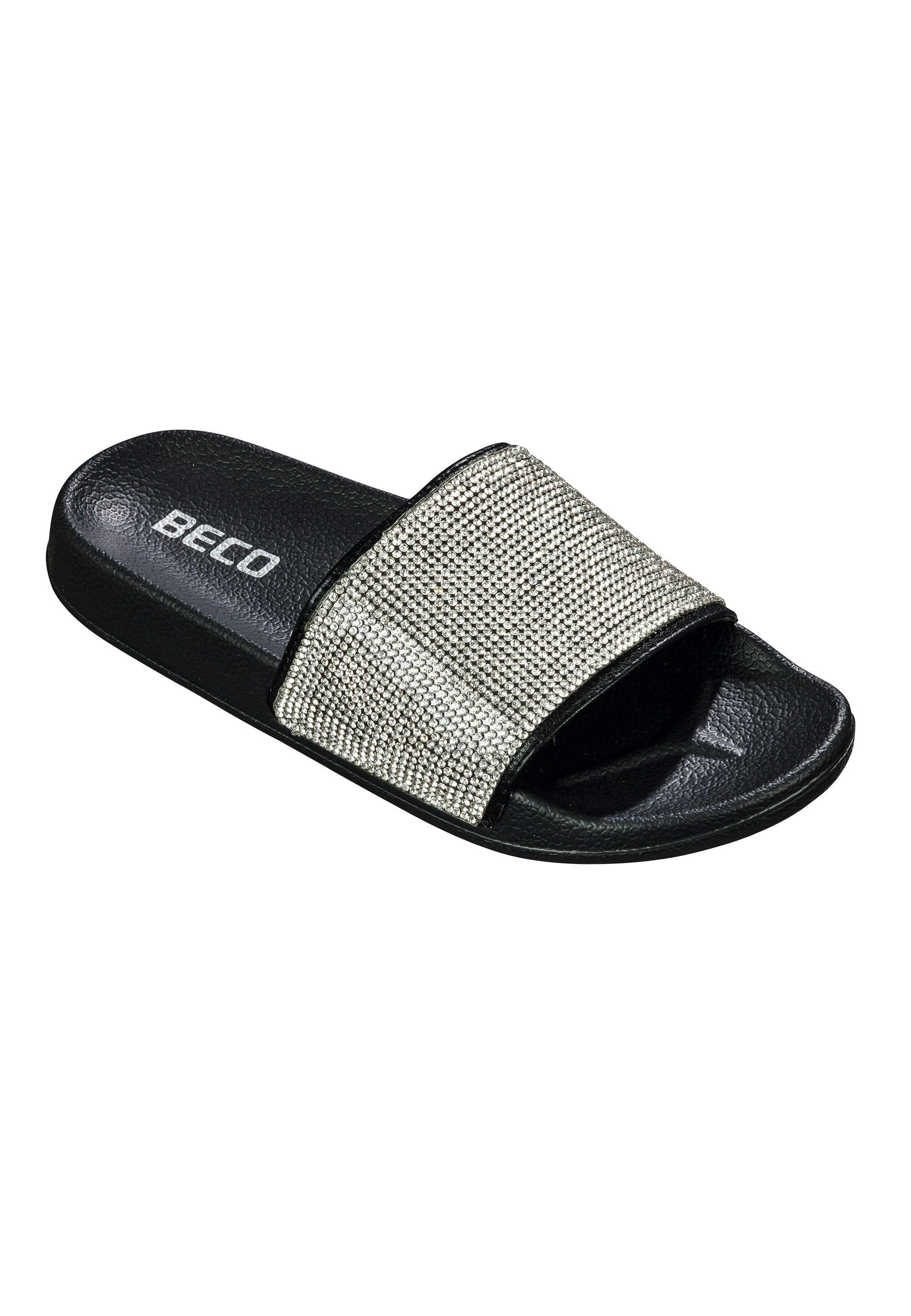 Beco Women's Slides With Rhinestones | Black 4/5