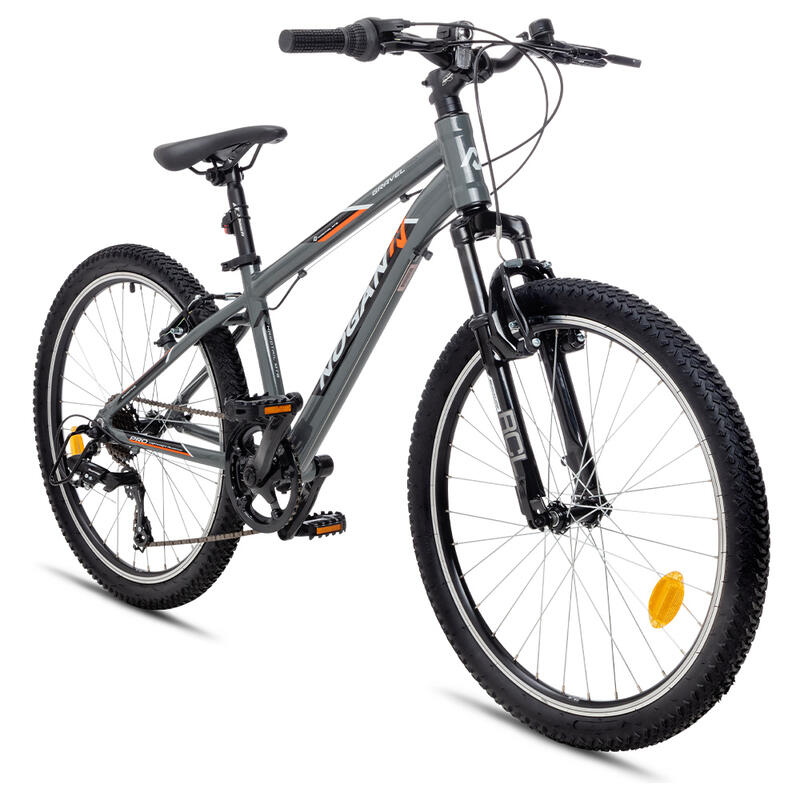 Nogan Gravel PRO Kinder Mountainbike - 24 inch - Graphite Grey