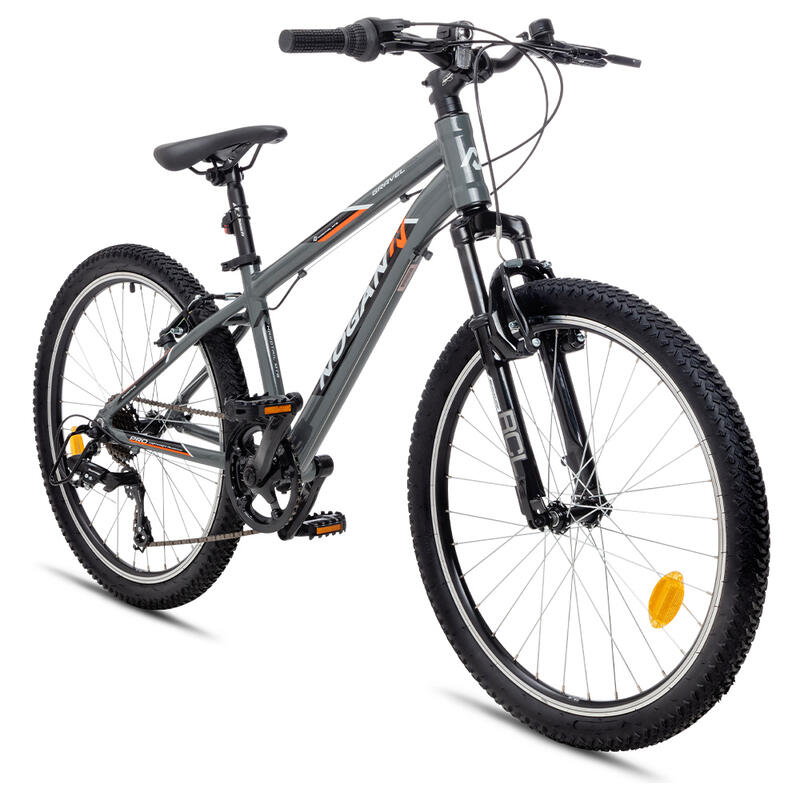 Vélo VTT Enfant Nogan Gravel PRO - 24 pouces - Graphite Grey