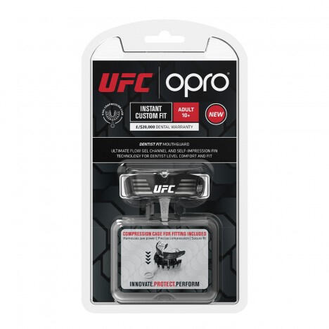 Proteza Opro UFC Neagra/Argintie Fit-Strike Senior