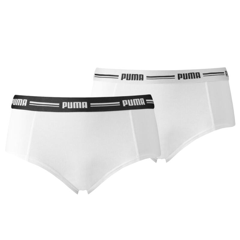 Női bugyi, Puma Mini Short 2 Pack, fehér