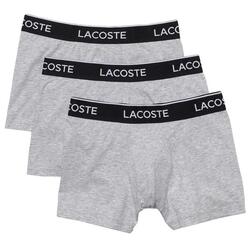 Boxers homme Lacoste Pack de 3 TRUNK gris