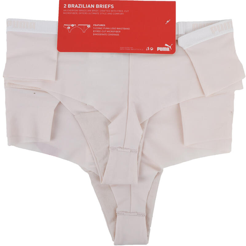 Női bugyi, Puma Brazilian Briefs 2 Pack, rózsaszín