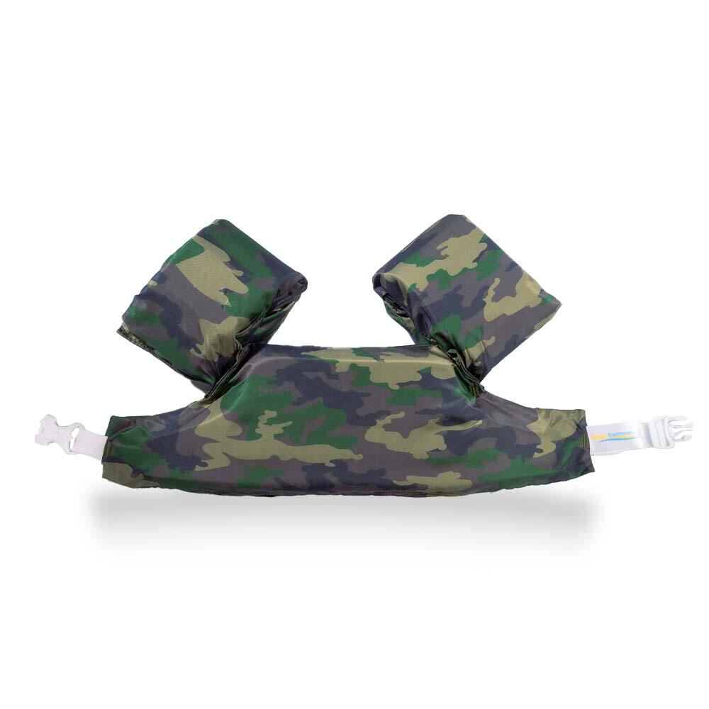 HappySwimmer® - Puddle jumper zwembandjes/zwemvest Army print 4/7