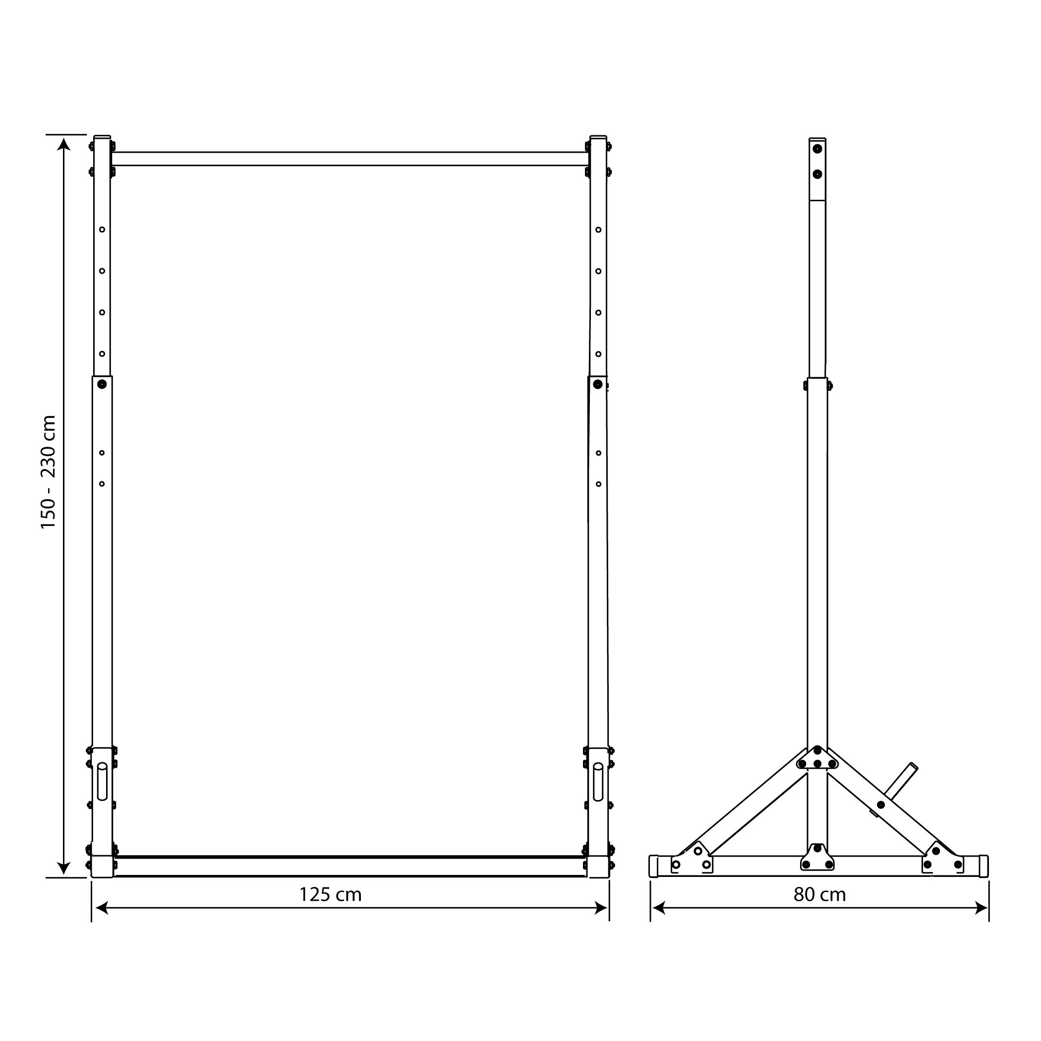 Freestanding Pull Up Bar Station Indoor Outdoor 7/7