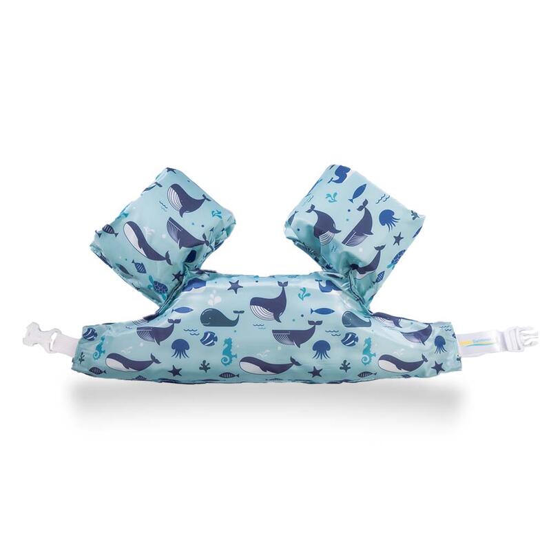 HappySwimmer® - Puddle jumper zwembandjes/zwemvest Walvis print