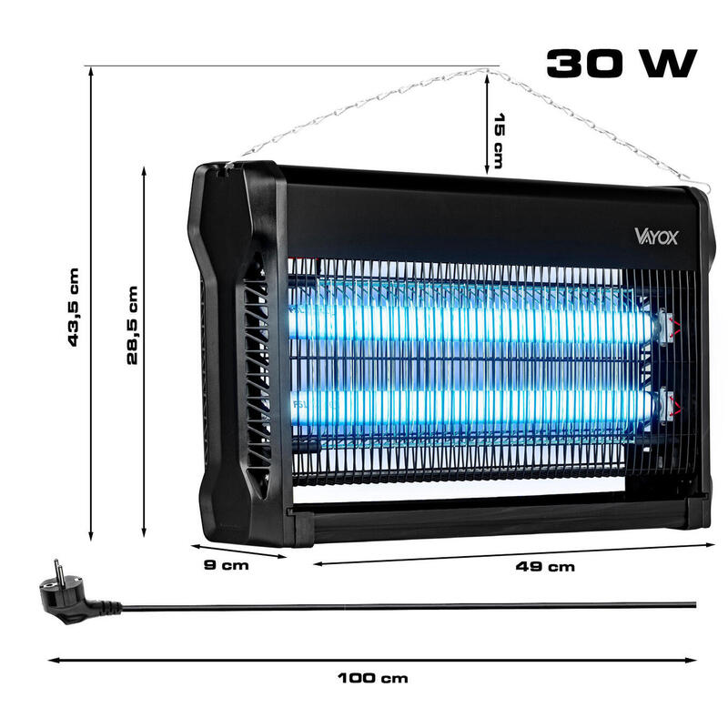 Rovarirtó lámpa legyekhez VAYOX IKL-30W 320m2