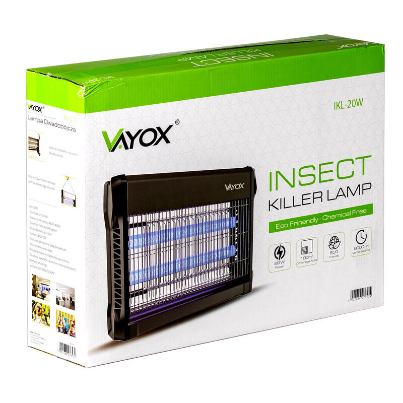Lampa owadobójcza na komary muchy VAYOX IKL-20W 260m2